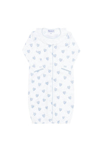 Blue Heart Print Converter Gown