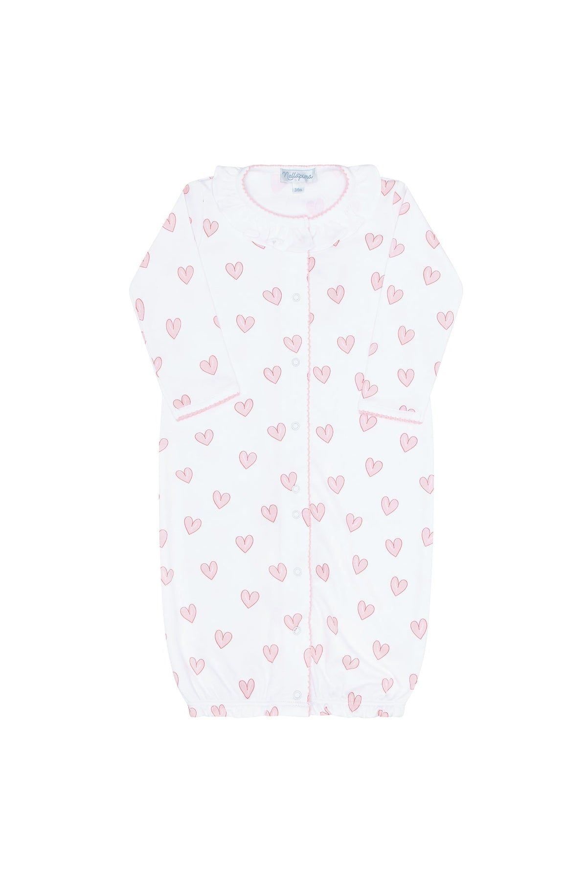 Pink Heart Print Converter Gown