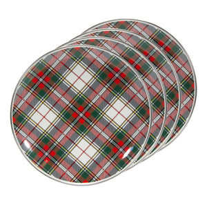 Dinner Plates in Highland Plaid, Set of 4