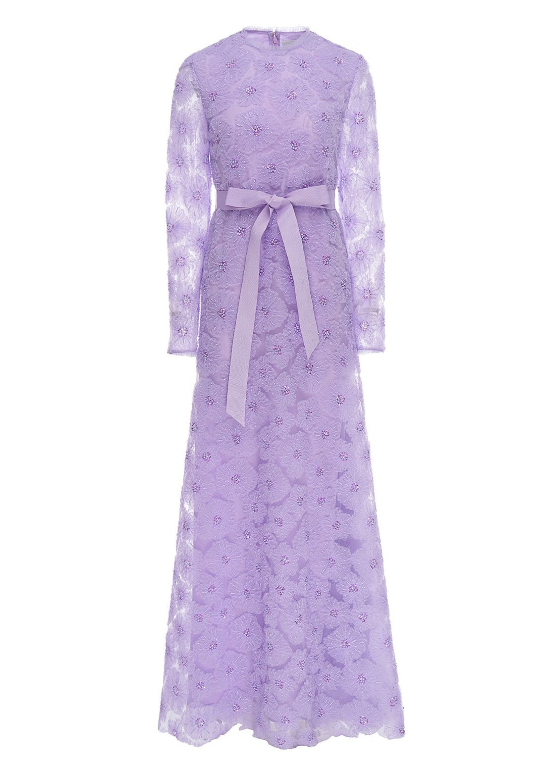 Maurene Dress Lavender Embroidered Tulle