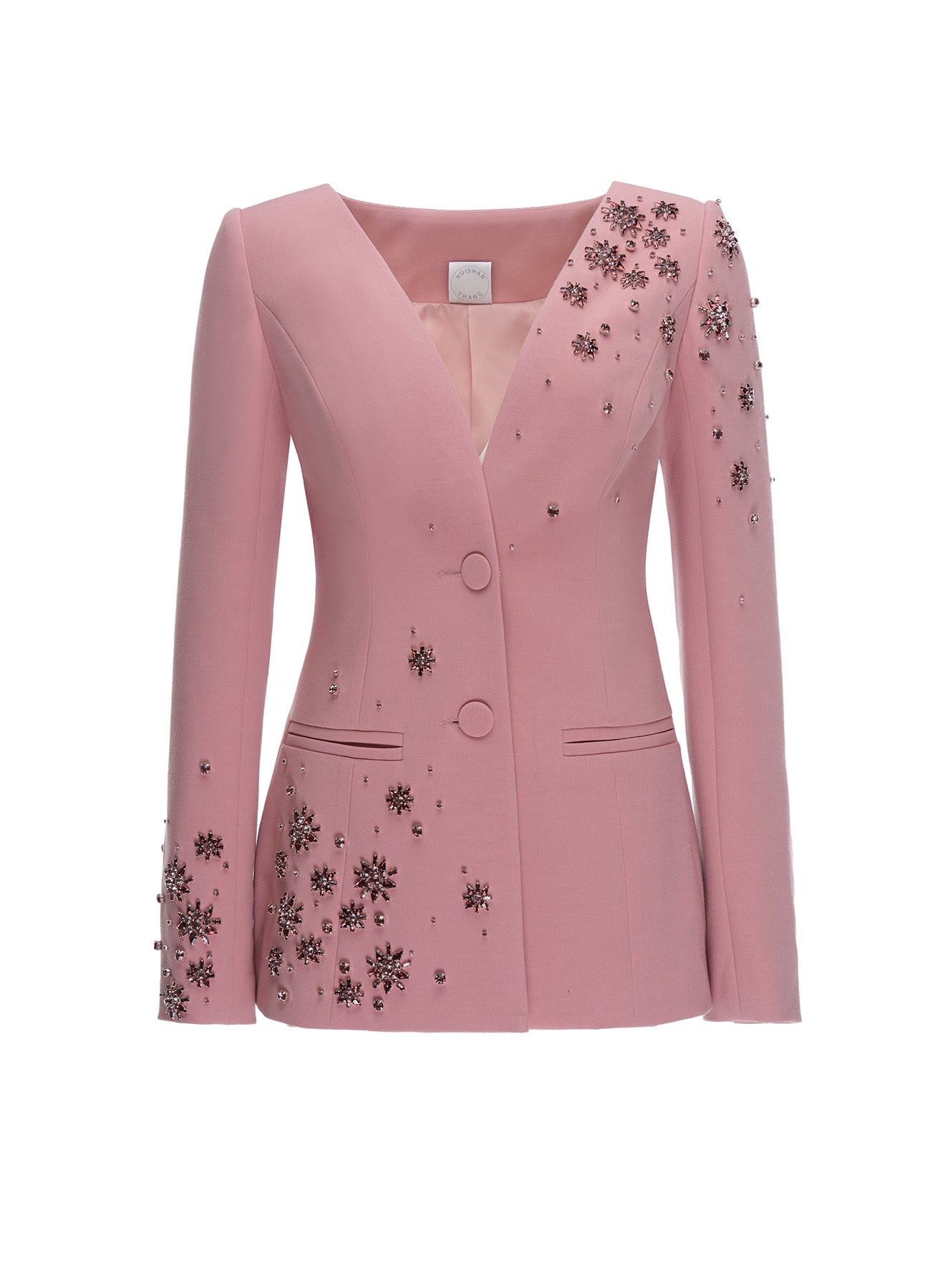 Justine Jacket Pink Embellished Crepe