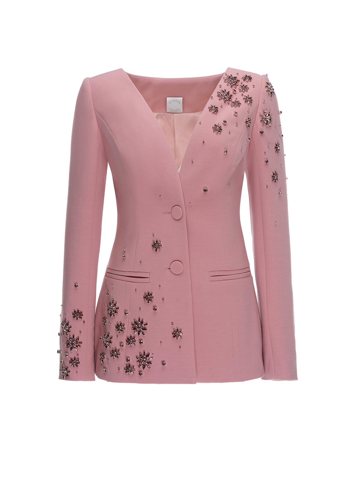 Justine Jacket Pink Embellished Crepe