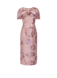 Anita Dress Pink Jacquard