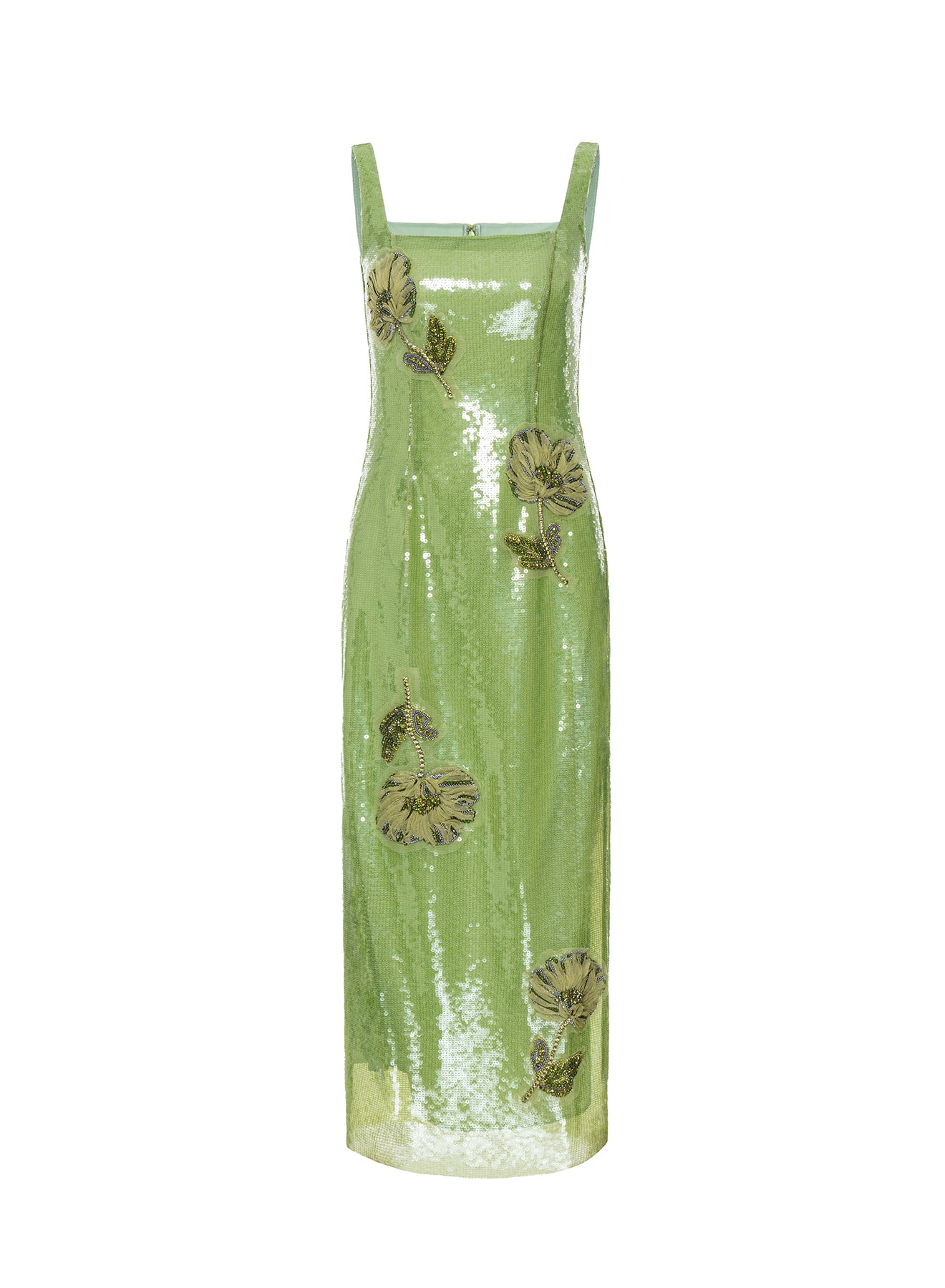 Marilyn Dress Lime Sequins