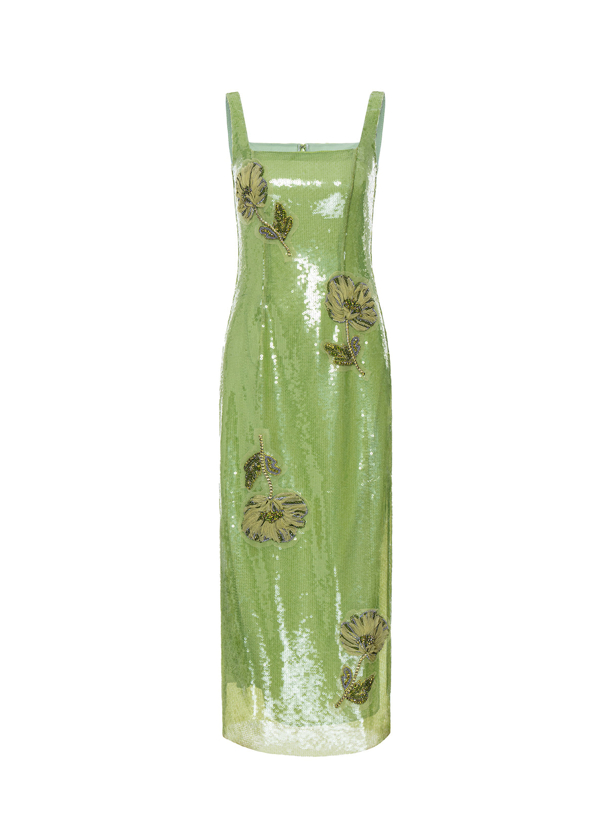 Marilyn Dress Lime Sequins