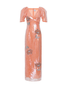 Myrna Dress Pink Embroidered Sequins