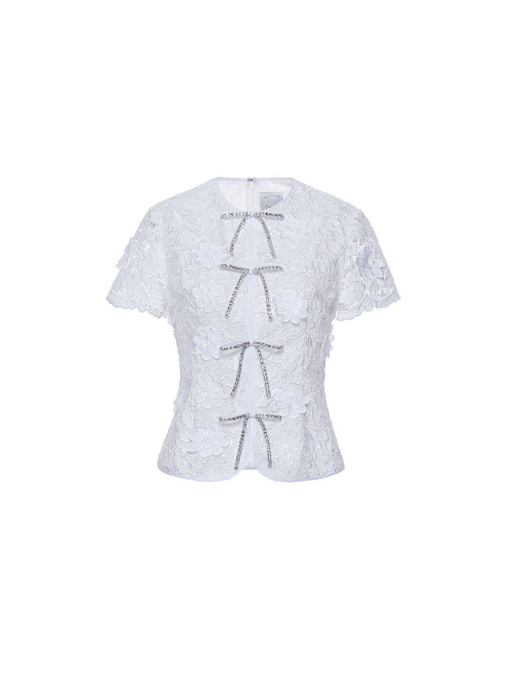 Claudine Top White Embroidered Cotton