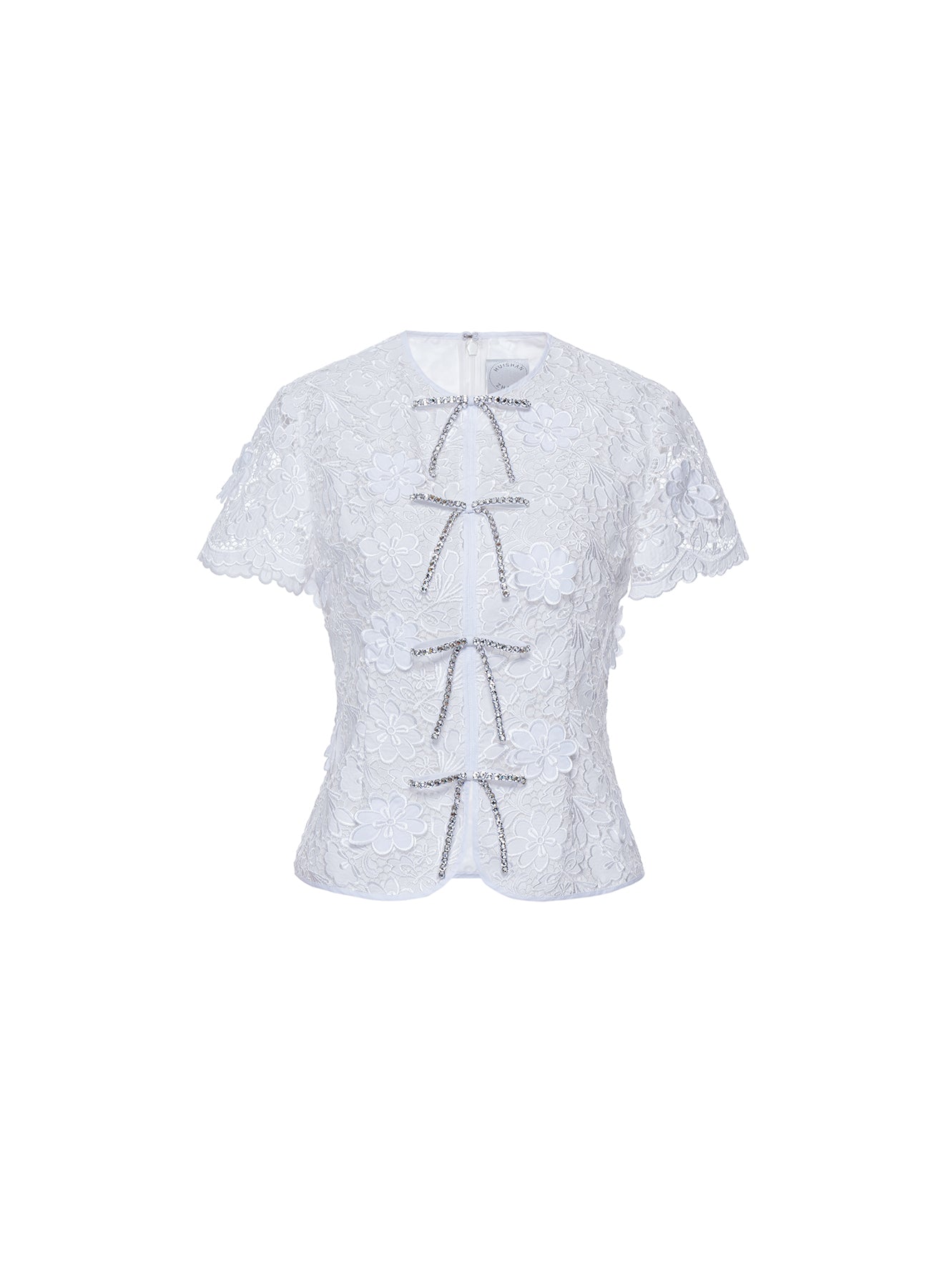 Claudine Top White Embroidered Cotton