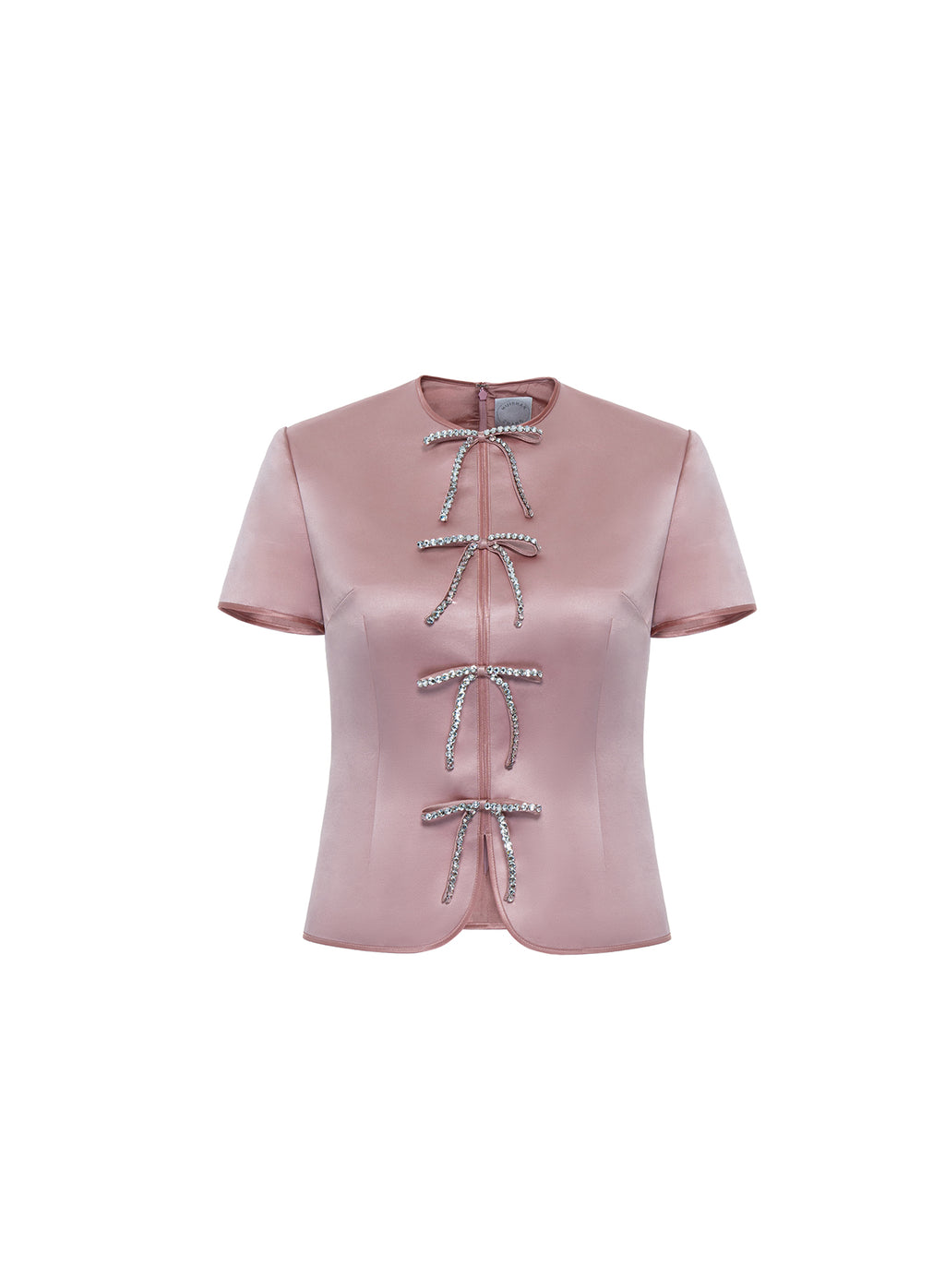 Claudine Top Pale Pink Duchesse
