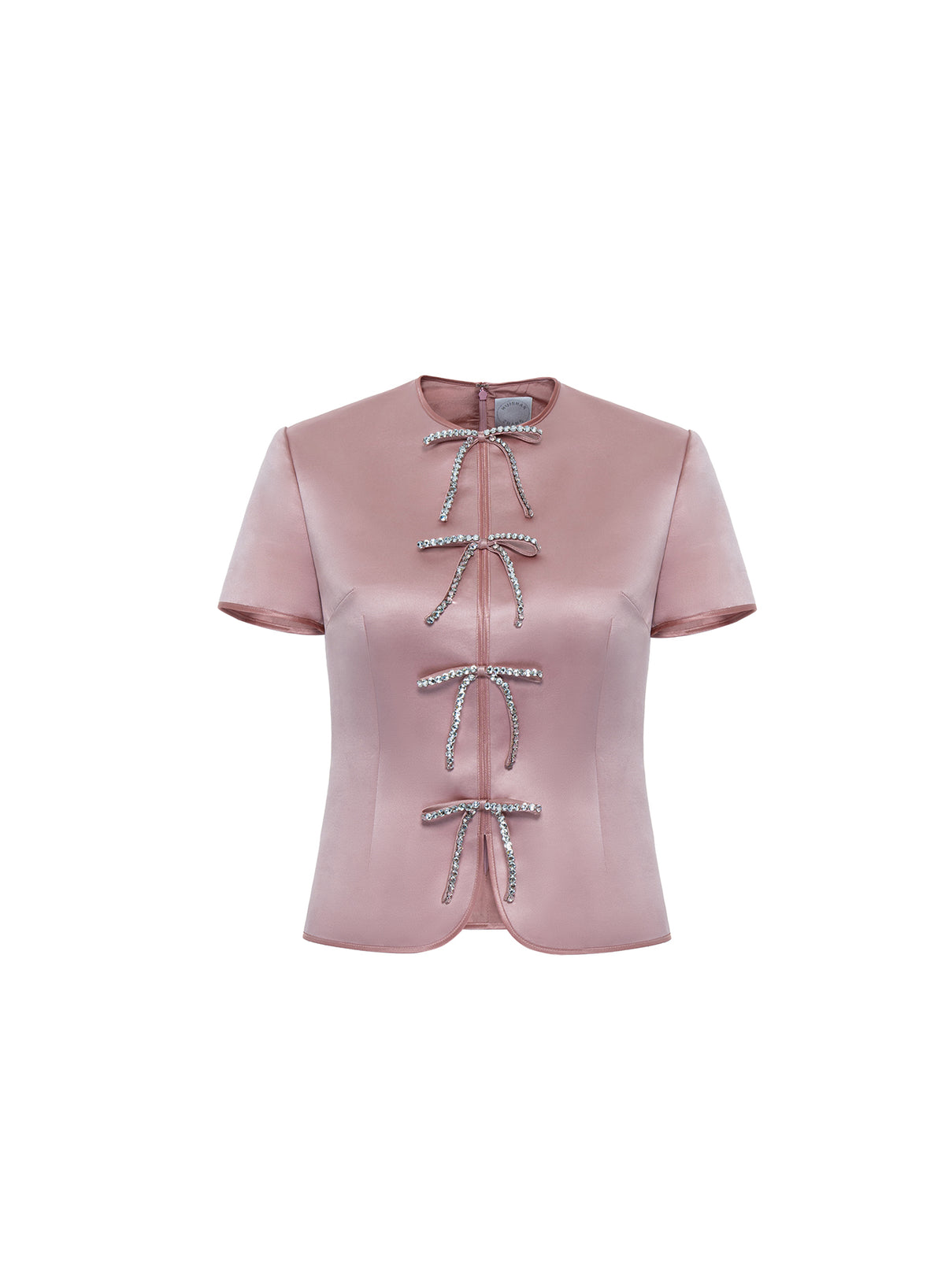 Claudine Top Pale Pink Duchesse