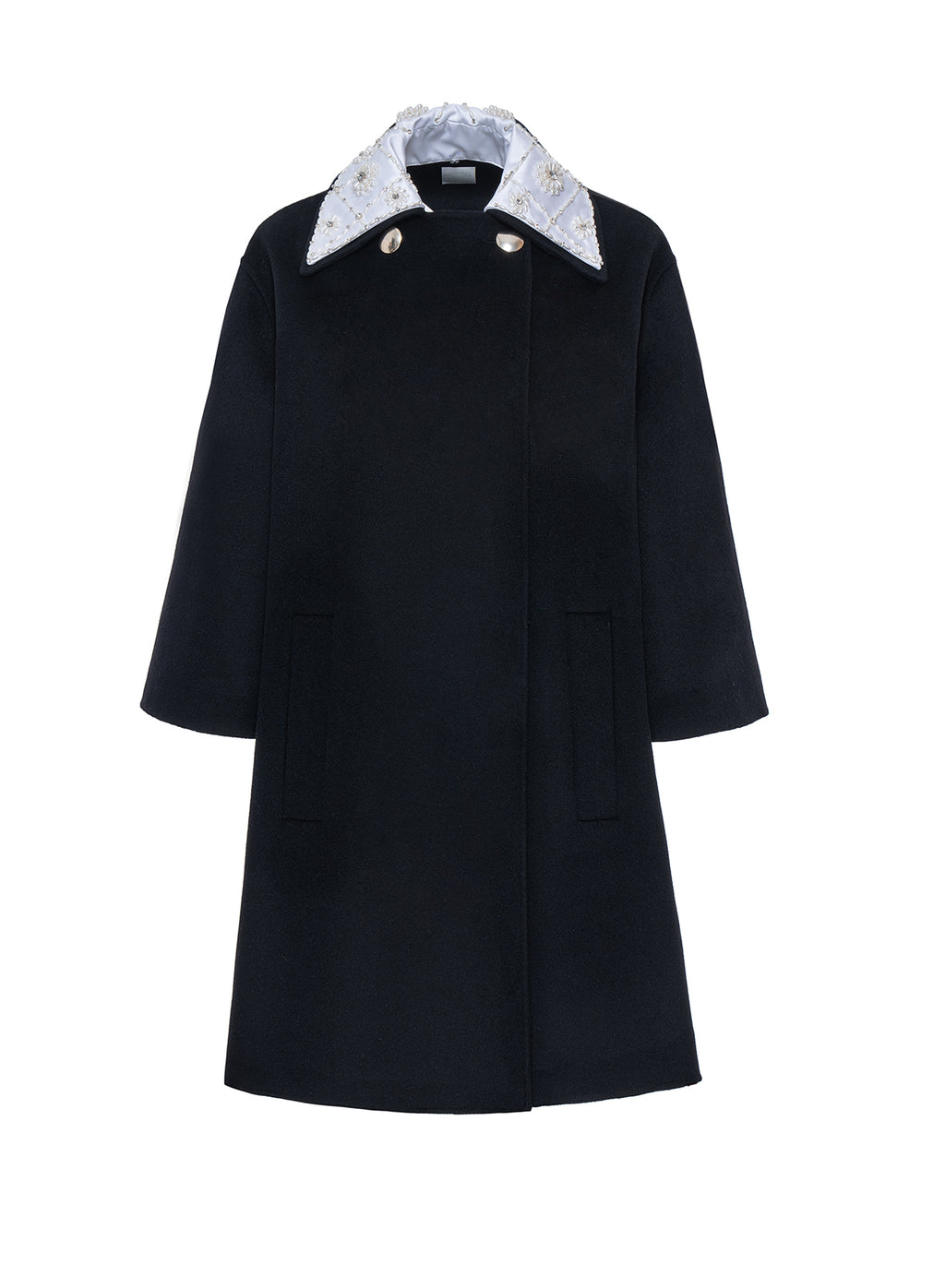 Jeffrey Opera Coat Black Wool