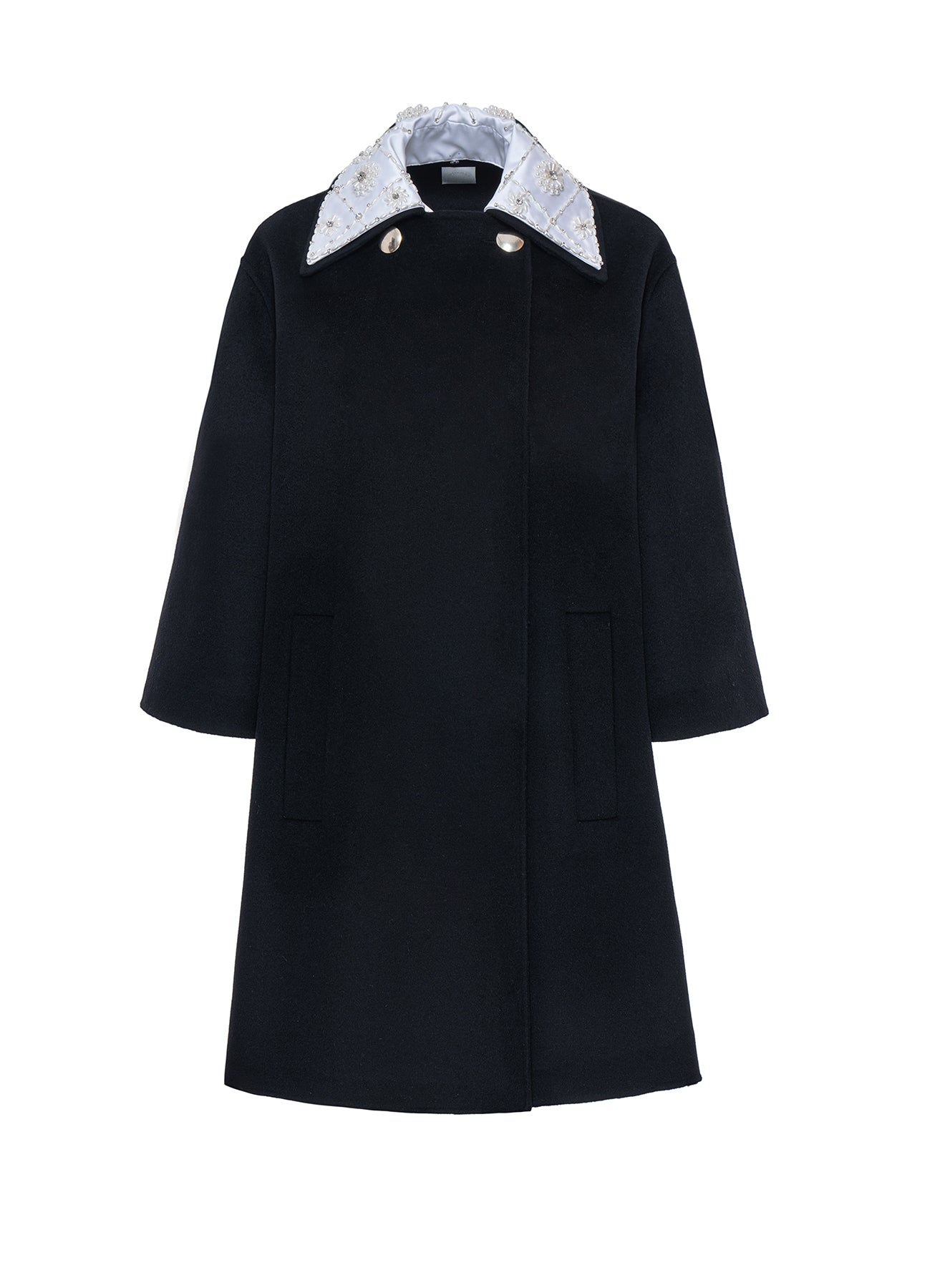 Jeffrey Opera Coat Black Wool