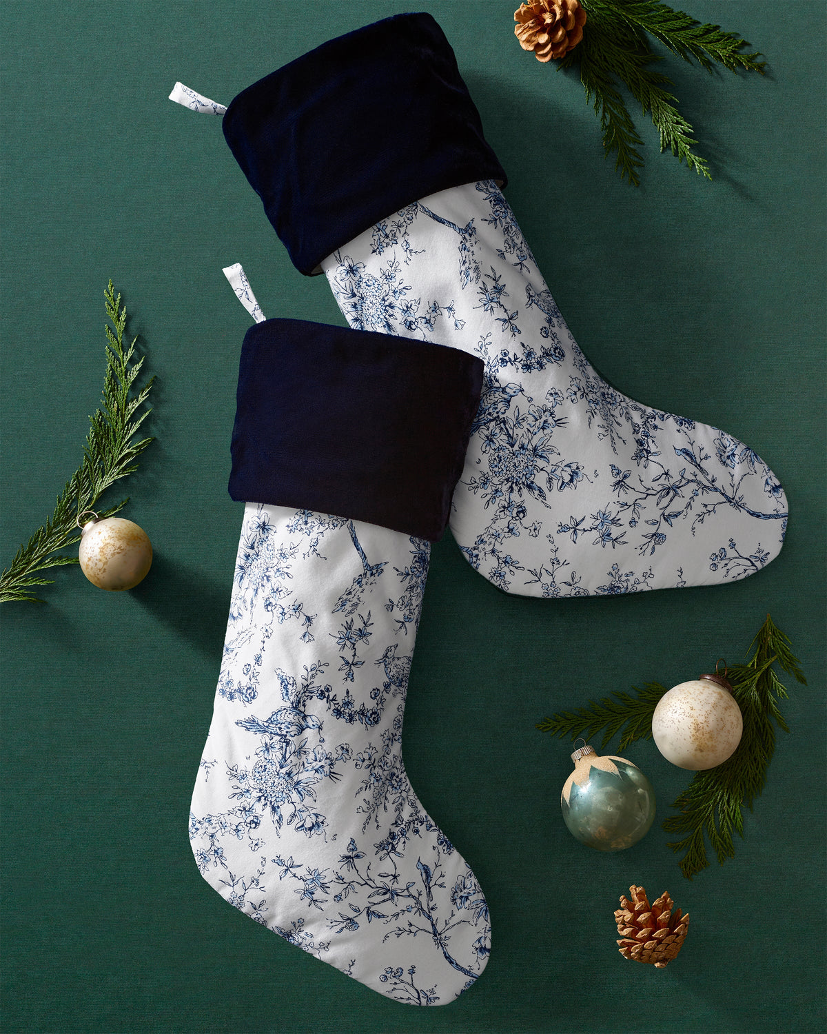 Christmas Stocking in Timeless Toile