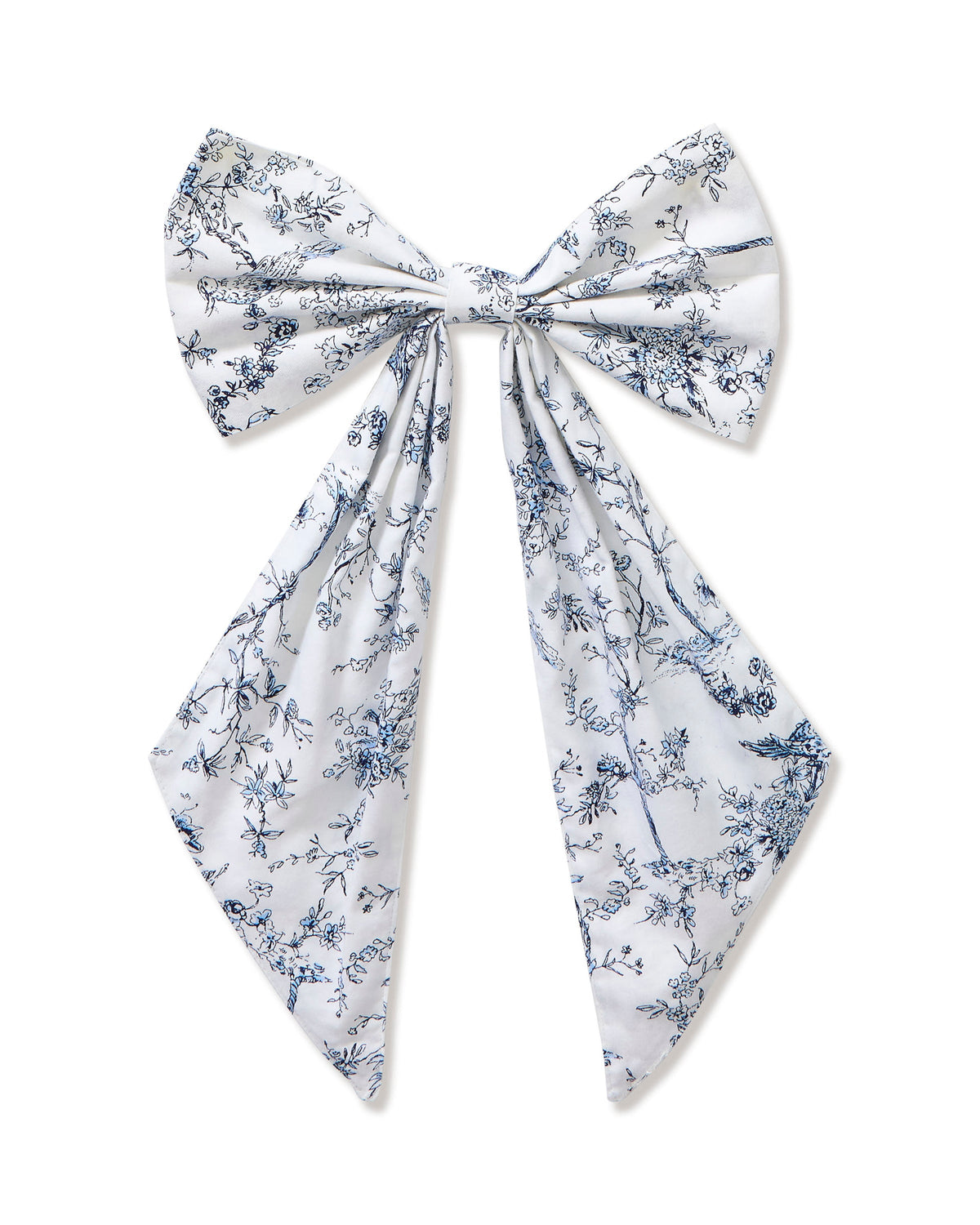 Front view of Wreath Bow in Timeless Toile showcasing festive toile print with a white background