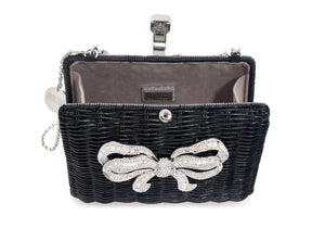 Hailey Wicker Basket Bow Clutch