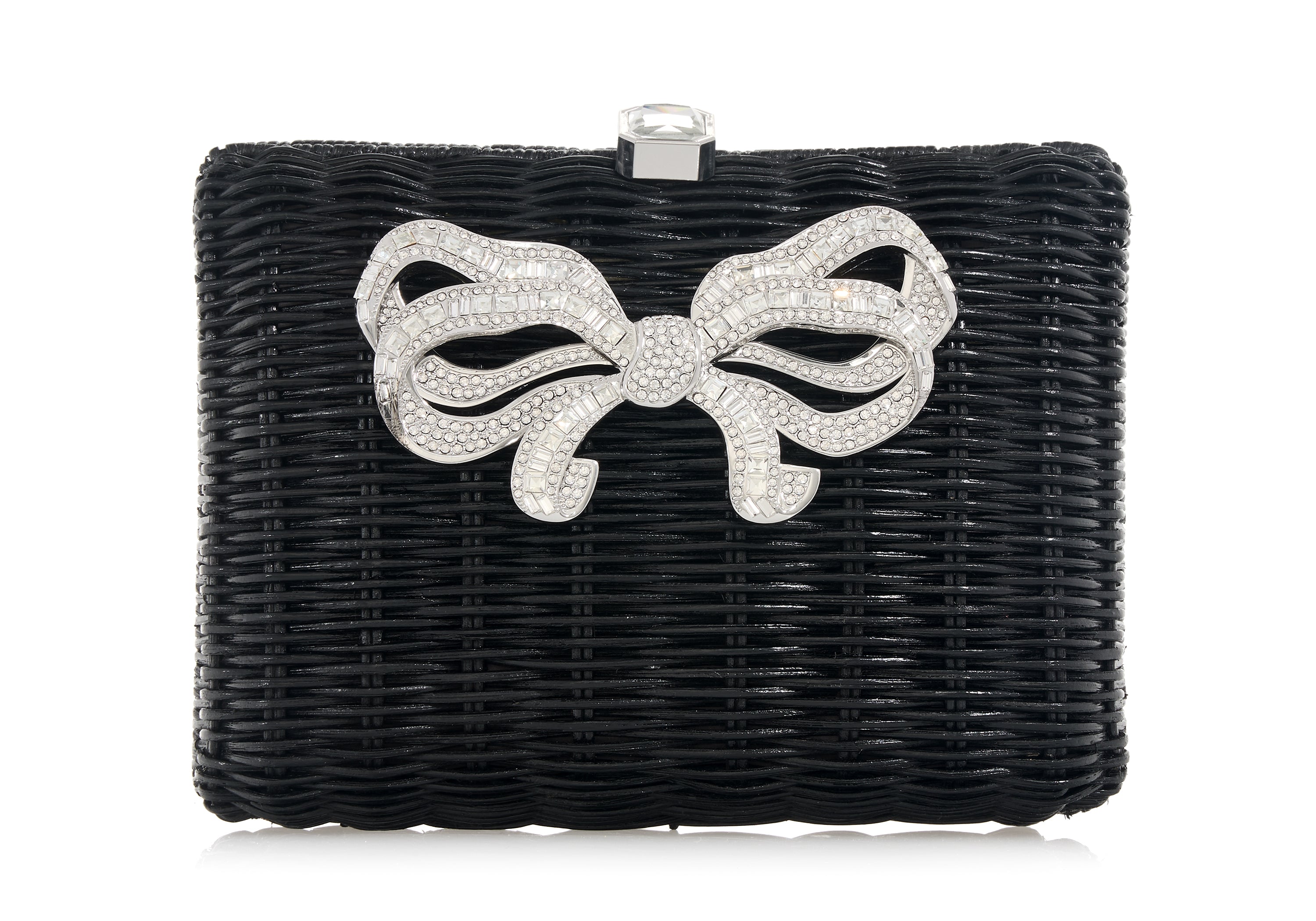 Hailey Wicker Basket Bow Clutch