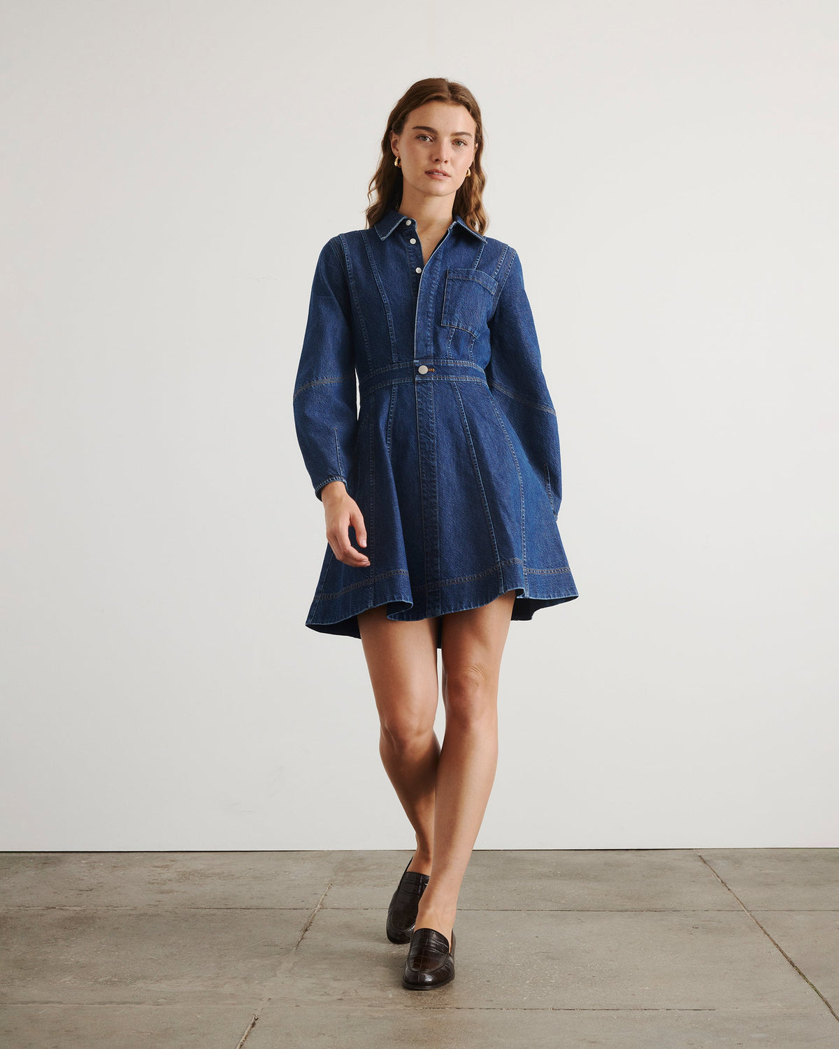 Hailey Dress in Classic Indigo Blue