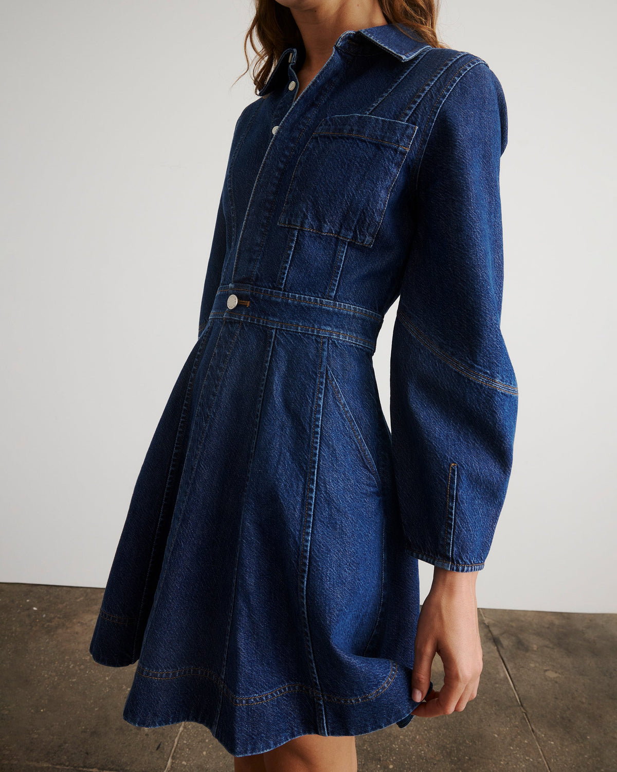 Hailey Dress in Classic Indigo Blue