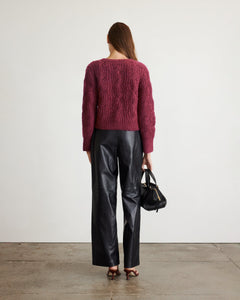 Hale Cardigan in Raisin
