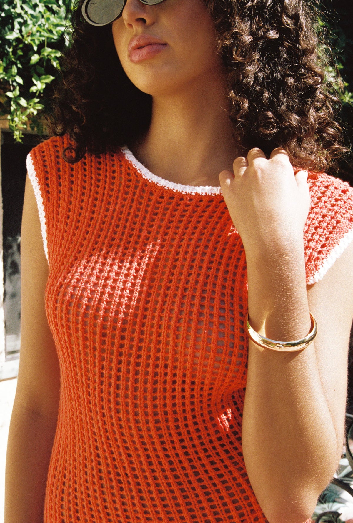 Halse Knit Reversible Maxi in Tangerine Tango