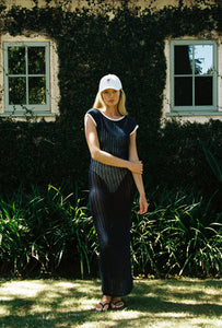 Halse Knit Reversible Maxi in Peacoat