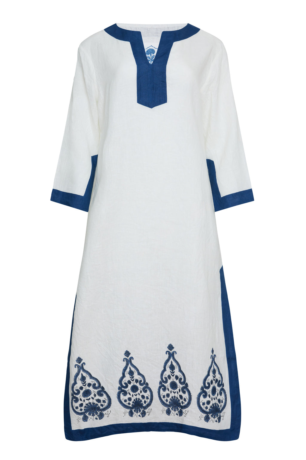 Hampton Caftan Indigo Paisley