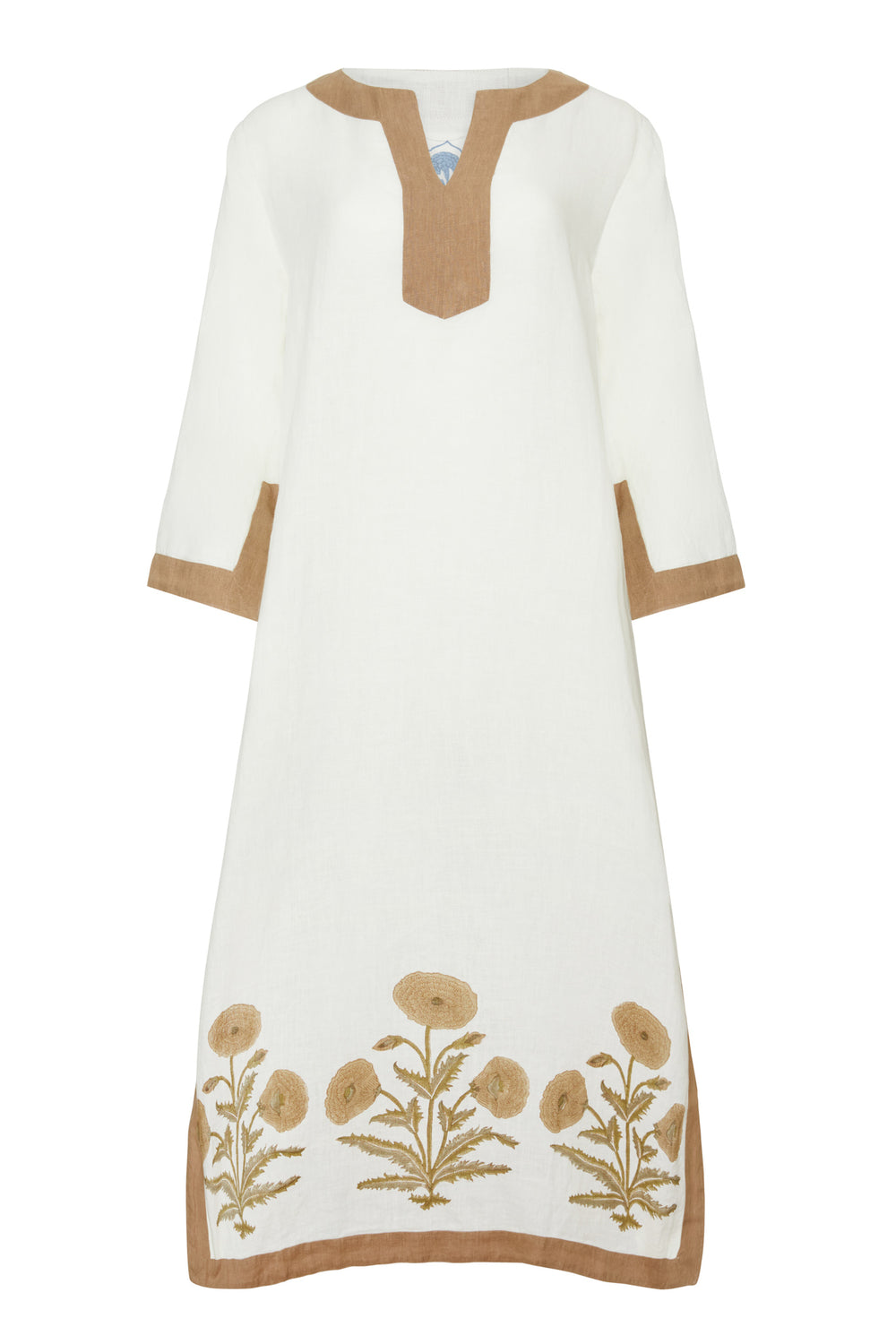 Hampton Caftan Khaki Flower