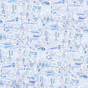 Joy Street Kids Hamptons print detail, blue