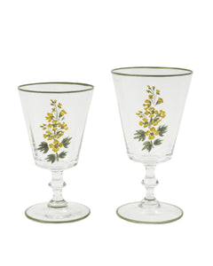 Murano Primrose Hand-Painted Wine Glass