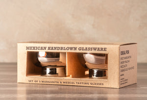 Handblown Margarita and Mezcal Glasses, Set of 2