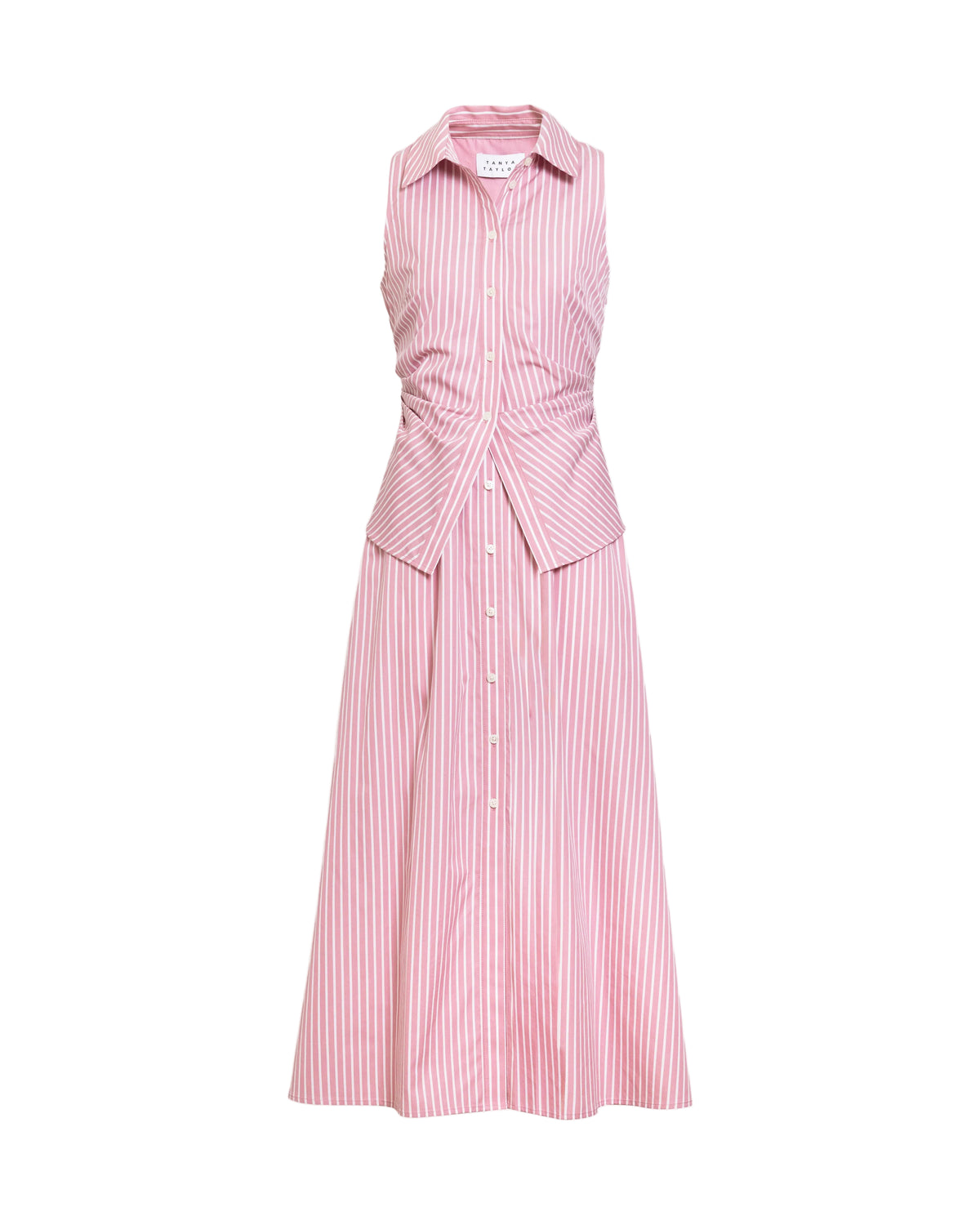 Hannah Dress in Vintage Rose & Optic White