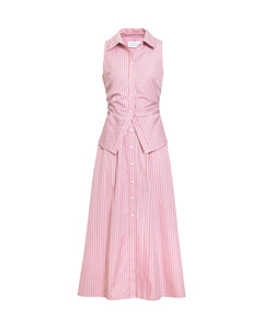 Hannah Dress in Vintage Rose & Optic White