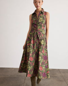 Hannah Dress in Army Multi
