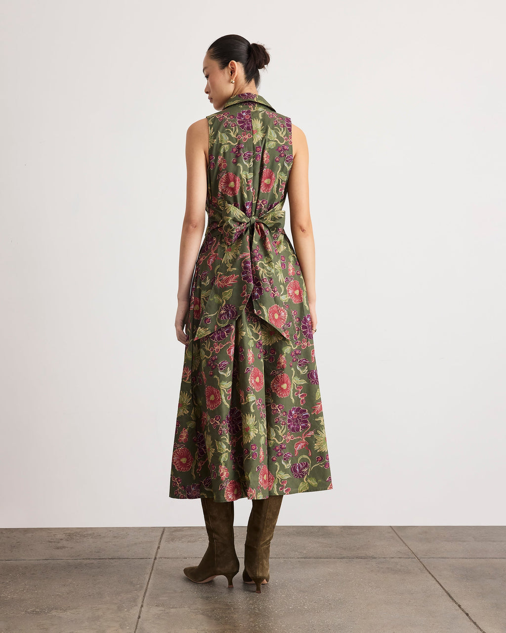 Hannah Dress in Army Multi