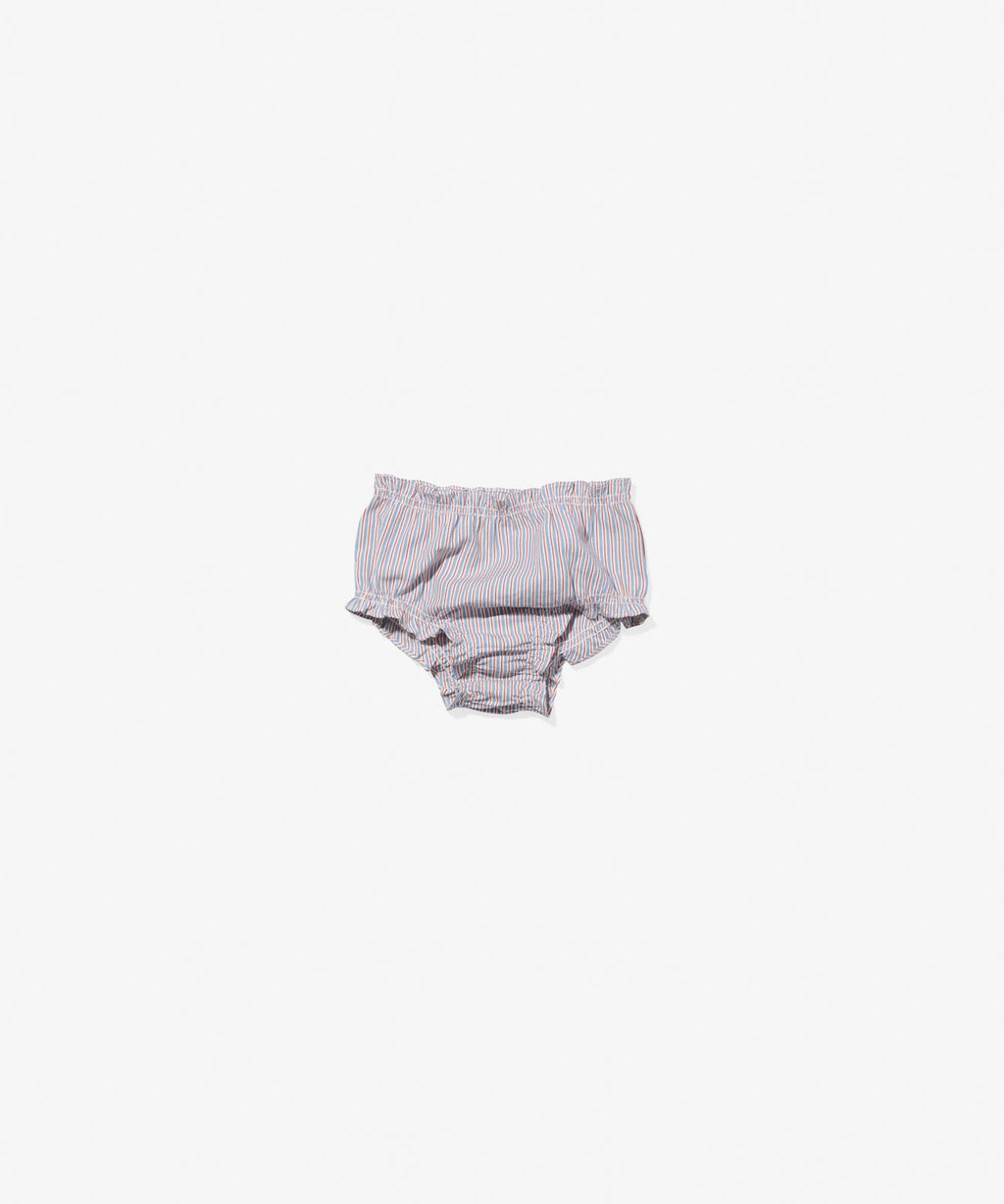 Hannah Dress in Indigo Linen Stripe