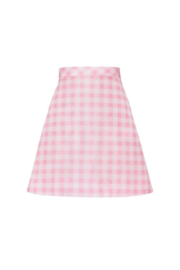 The Charlene Skirt in Pink & White