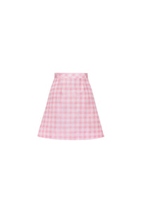 The Charlene Skirt in Pink & White