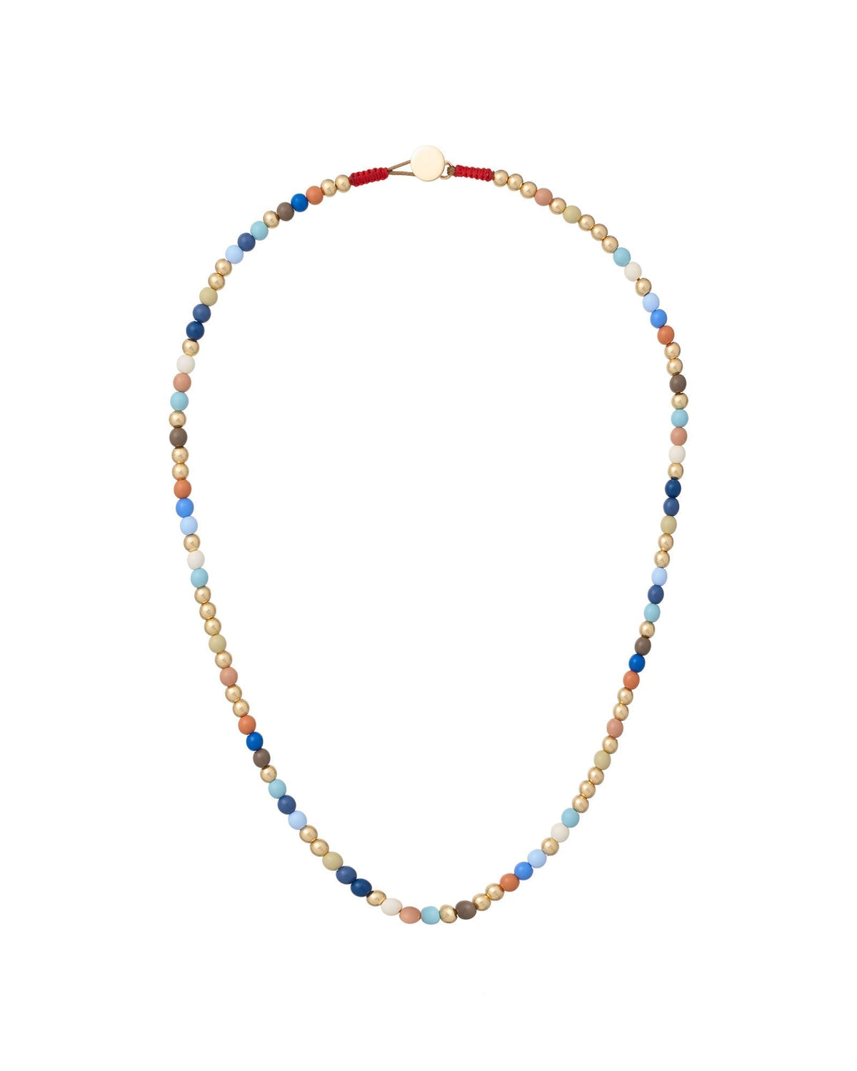 The Happy Baby Bead Necklace Duo in Denim