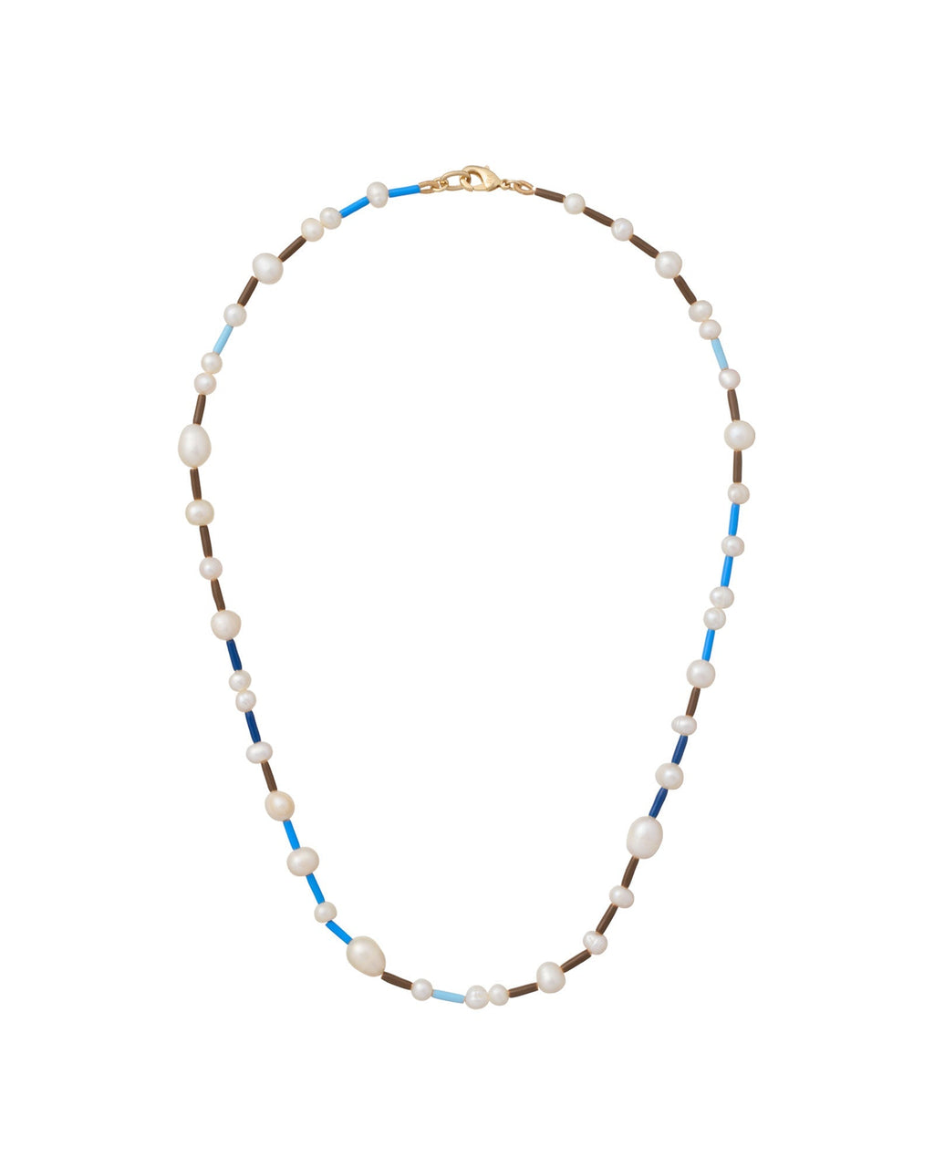 The Happy Baby Bead Necklace Duo in Denim