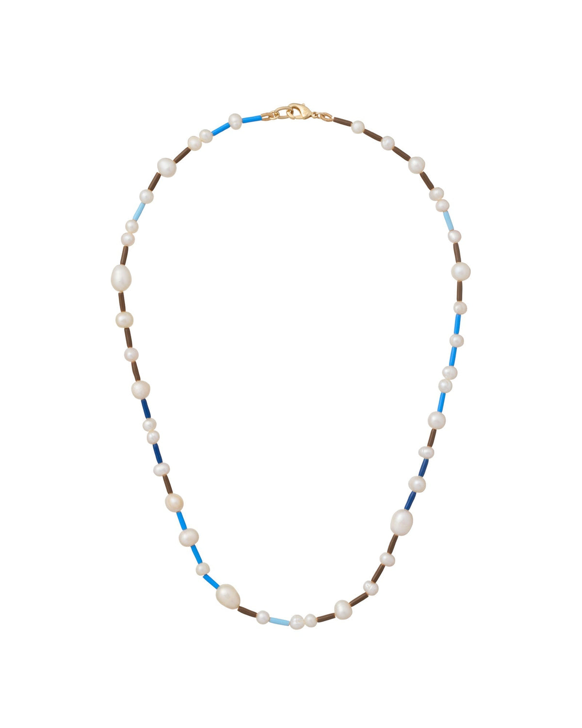 The Happy Baby Bead Necklace Duo in Denim