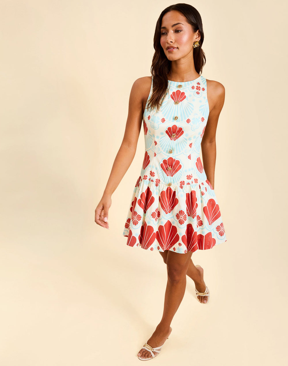 Happy Hour Mini Dress in Poppy Breeze