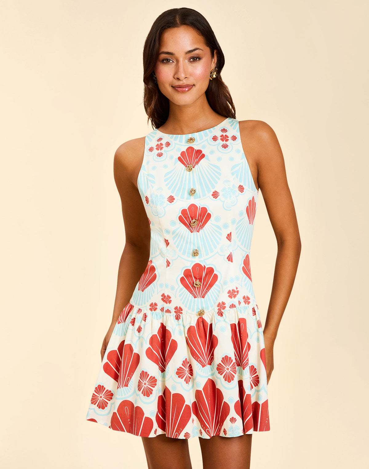 Happy Hour Mini Dress in Poppy Breeze