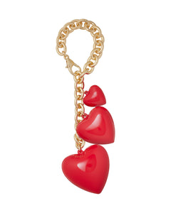 The Puffy Heart Bag Charm in Red