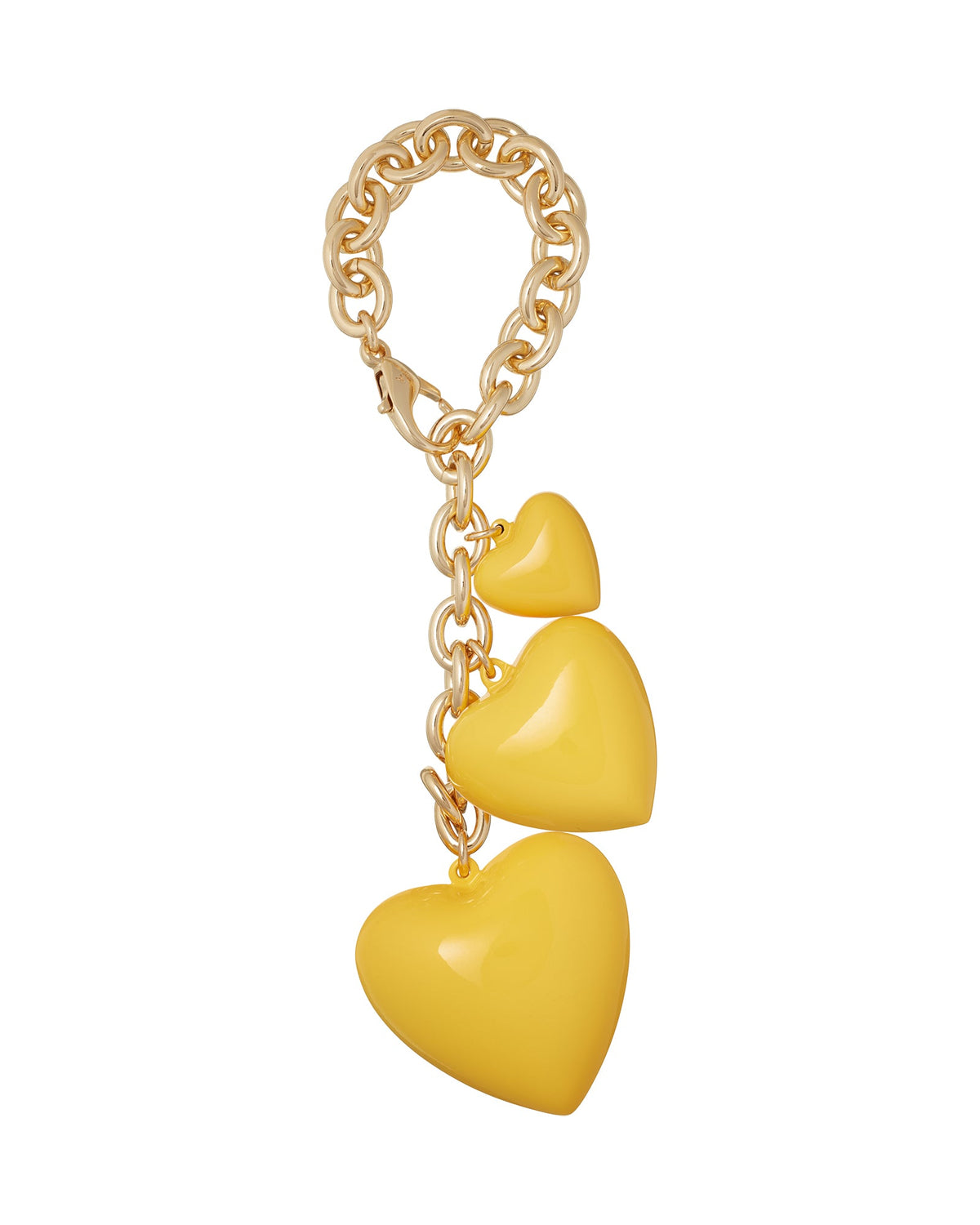 The Puffy Heart Bag Charm in Yellow