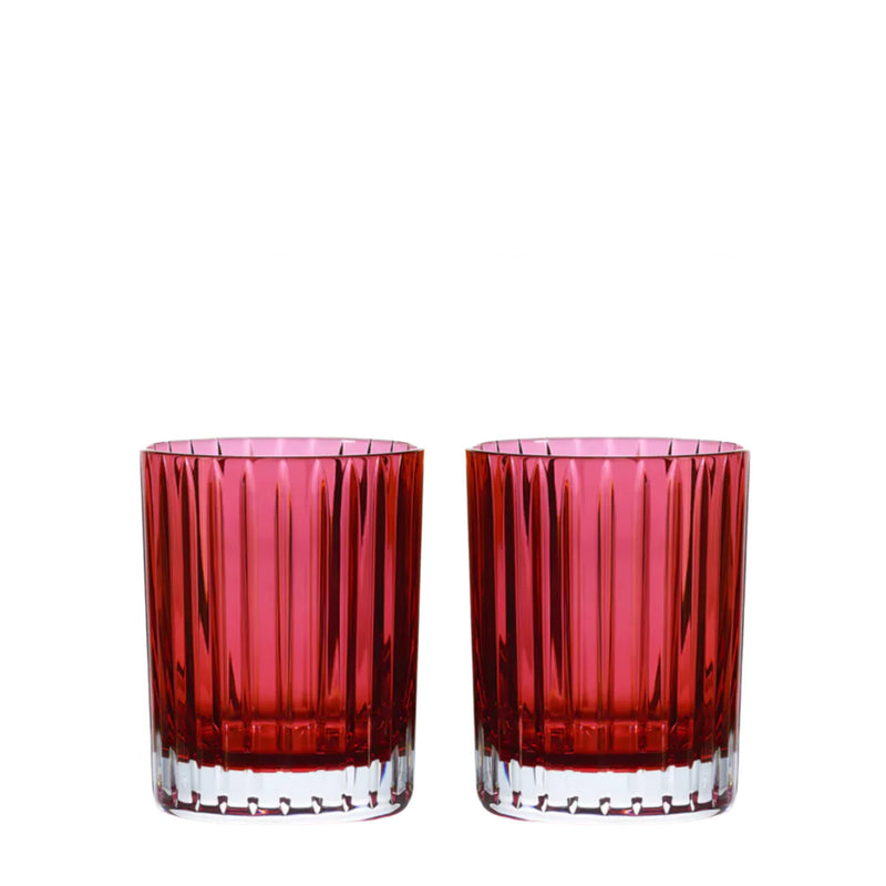 Harmonie Double Old Fashion Tumbler, Red Set of 2