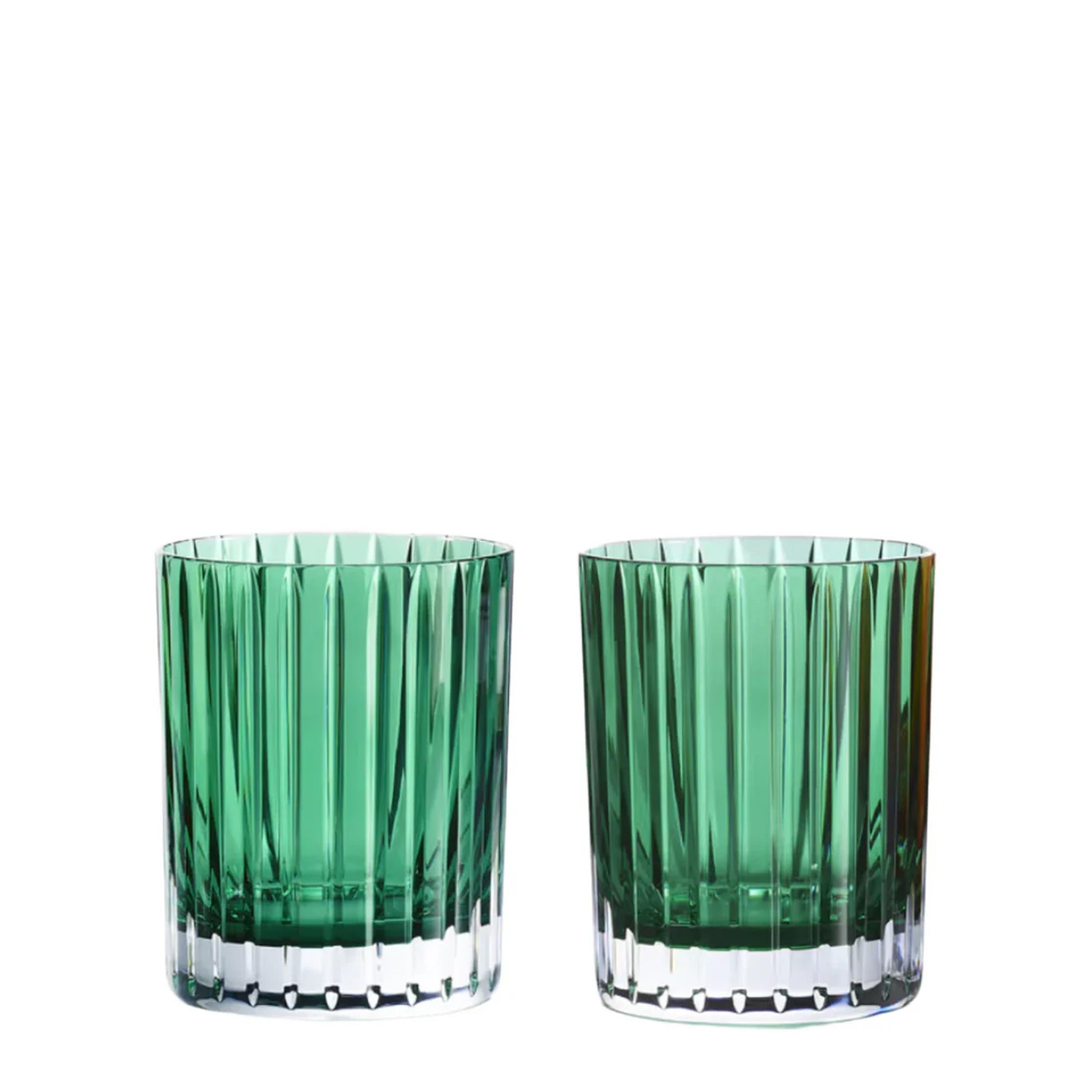 Harmonie Double Old Fashion Tumbler, Green Set of 2