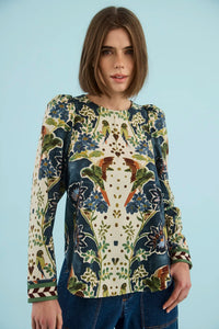 Harris Top in Birds of a Feather Navy