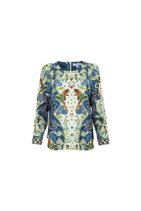 Harris Top in Birds of a Feather Navy