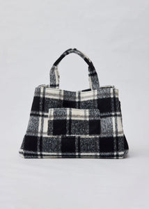 Plaid Airplane Tote