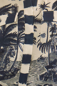 Close up of the Hawkins Top in Bermuda Toile. 